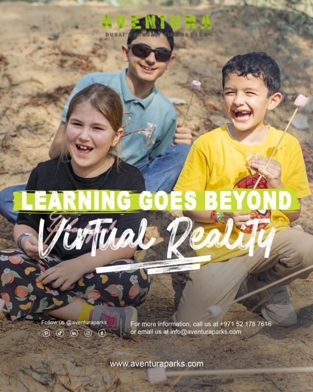The digital realm will never match the thrill of real-world adventures! 🌄 Aventura Parks' camps are where 'Learning Goes Beyond Virtual Reality.'

Join the fun! 🌟

Contact Us:
☎️+971526245007
📩lifeskills@aventuraparks.com
🔗Visit the link in the bio

#aventuraparks #dubai #lifeskills #camps #UnleashingPotential #LearningGoesBeyond #adventuretime #outdoors #outdooradventures #teamwork #teambuilding  #openforall #weareback #doublethefun #newseason