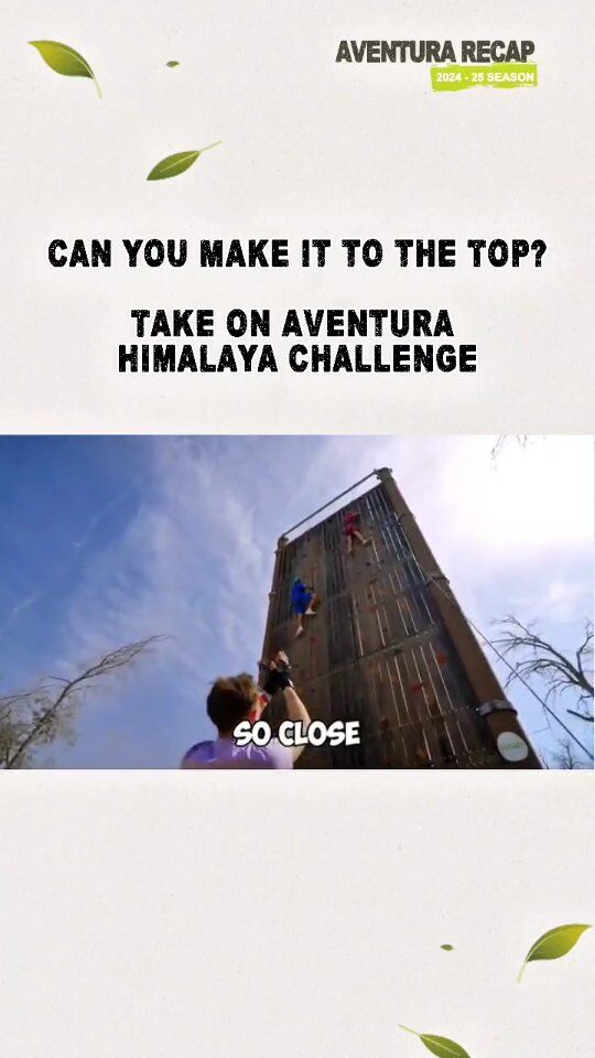 How fast can you climb 12 meters of pure fun? Reach the top of the Himalaya wall and enjoy breathtaking views of the Ghaf tree forest. 

🌞 We’re closed for summer, but we’re back Sept 12, 2–9 PM.

🎟 Ask for the Aventura Challenge at the ticket office, face your fear, and win the cheer!

Watch the full Aventura Challenges on IvanIsHere YouTube!

#AventuraHimalaya #AventuraChallenge #LiveToExplore #AventuraParks #dubaiadventures